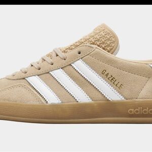 Adidas Gazelle Beige and White Sneakers